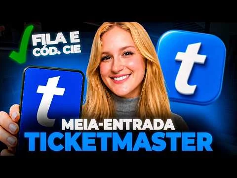 Miniatura real do tutorial: meia-entrada Ticketmaster, fila e código CIE