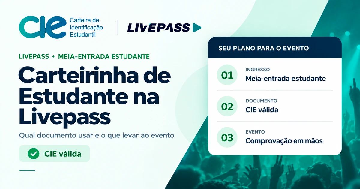 Carteirinha de Estudante na Livepass: como comprar meia-entrada