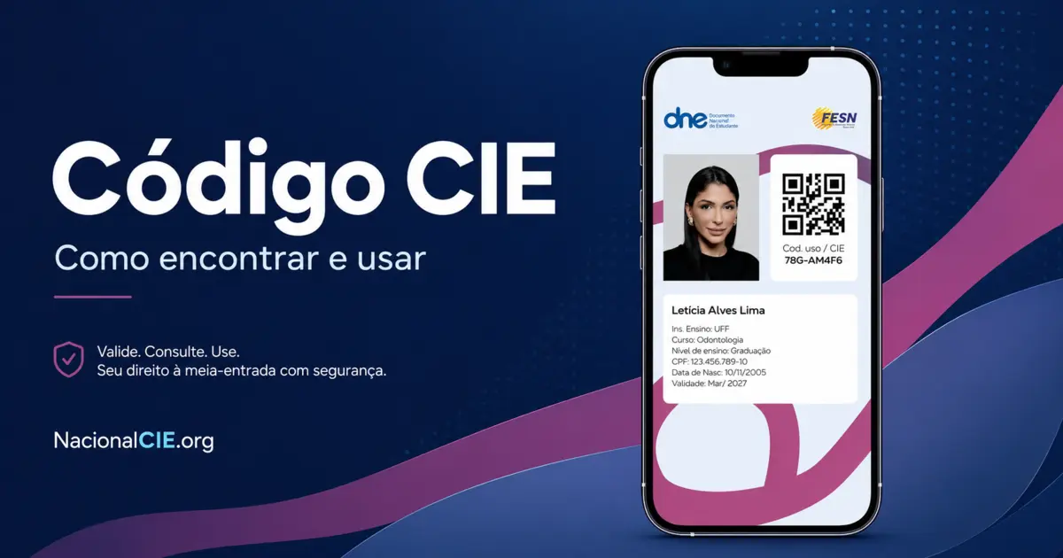 Código CIE: como encontrar, validar e usar na meia-entrada