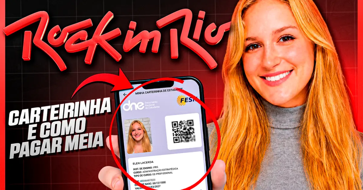 Como pagar meia-entrada no Rock in Rio 2026 com carteirinha de estudante