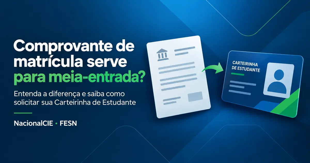 Comprovante de matrícula serve para meia-entrada?