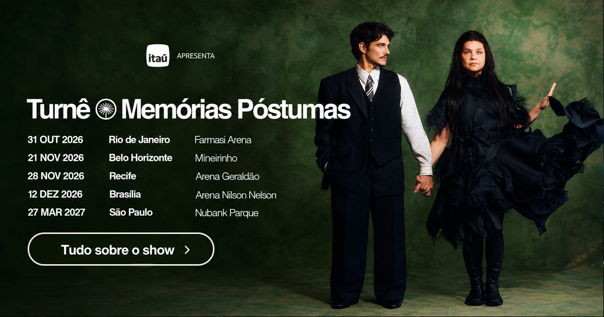 Jão Turnê Memórias Póstumas: ingressos, preços e meia-entrada