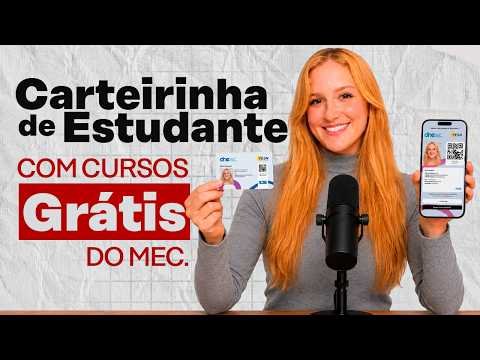 Miniatura real do vídeo do NacionalCIE sobre cursos gratuitos e Carteirinha de Estudante