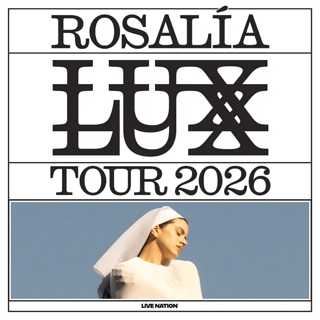 Arte oficial quadrada de ROSALÍA para a LUX TOUR 2026