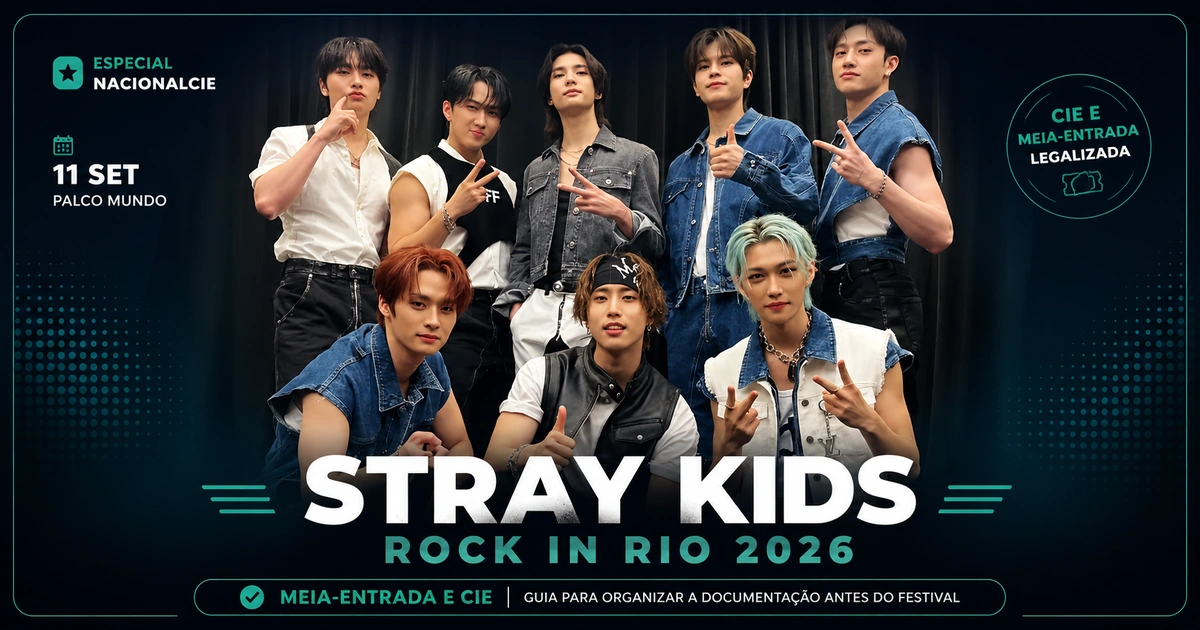 Stray Kids no Rock in Rio 2026: como funciona a meia-entrada de estudante